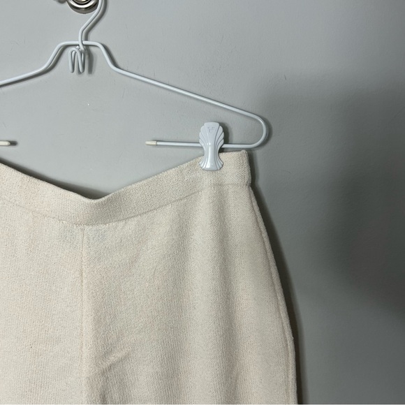 St John Collection Santana Knit Wide Leg Pants Cream Size 8 - Picture 6 of 8